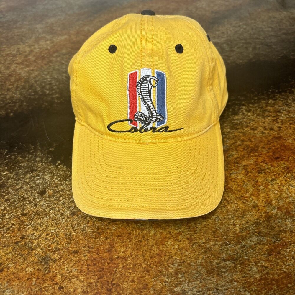 FORD SHELBY COBRA Logo Strap Back Yellow Hat